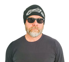 Load image into Gallery viewer, BLACK XOXO MOTORCYCLE BEANIE
